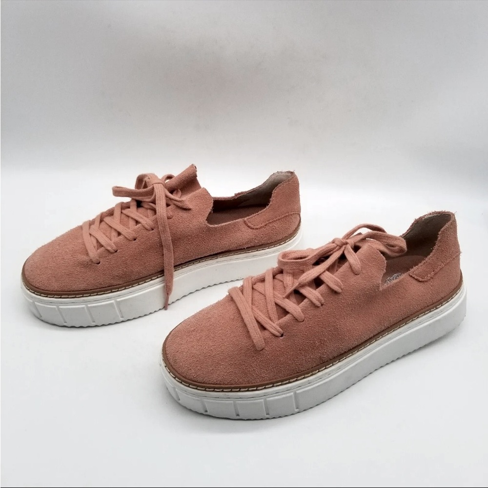 Vince Camuto Women Pink Suede Raiza Platform Sneakers 9.5 (41)